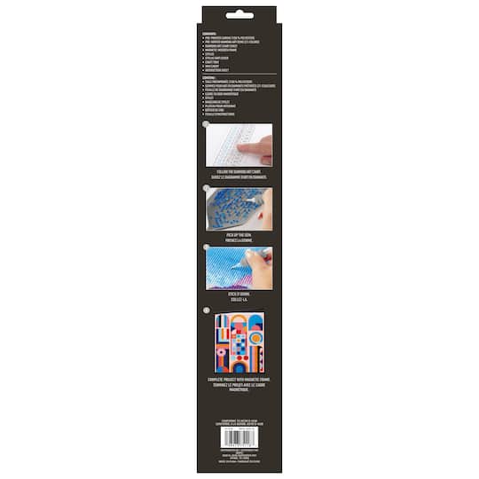 16" x 20" Pink Geometric Diamond Art Kit with Wood Frame by Make Market®